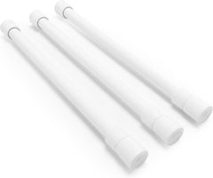 Camco Spring-Loaded Cupboard Bars, 10"-17", White, 3-Pack