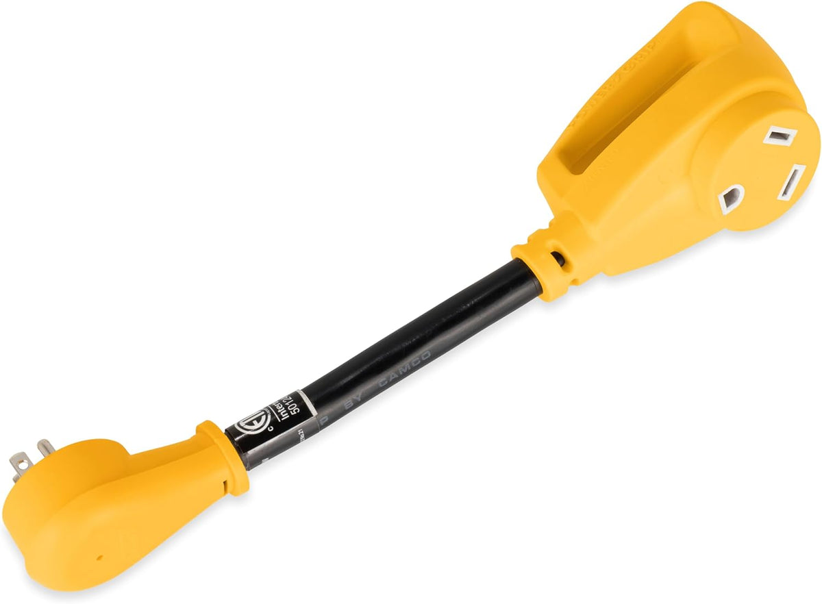Camco Power Grip Dogbone Adapter, 15A Male to 30A Female, 12" - view 2
