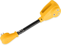 Camco Power Grip Dogbone Adapter, 15A Male to 30A Female, 12" - view 2