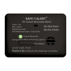 Safe-T-Alert 62-541-BL carbon monoxide alarm, black