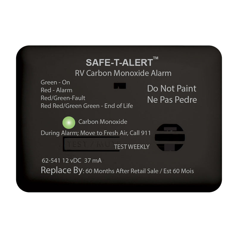 Safe-T-Alert 62-541-BL carbon monoxide alarm, black