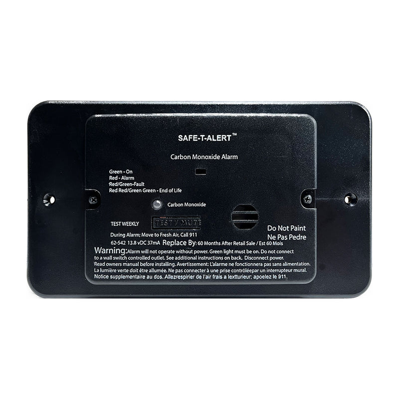 Safe-T-Alert 62-542-BL-TR carbon monoxide alarm, black
