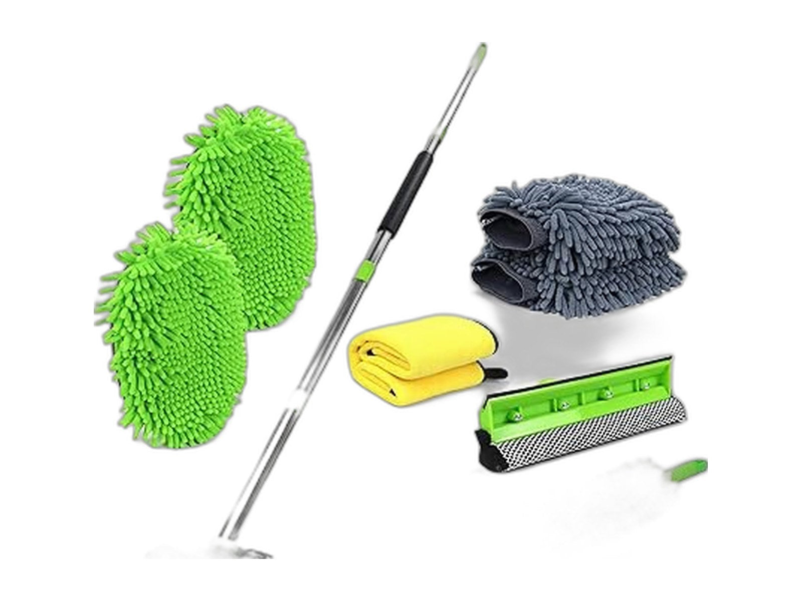 62 inch car wash brush with long handle on white background