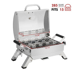 Stainless tabletop propane grill