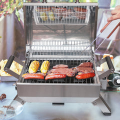 Stainless tabletop propane grill