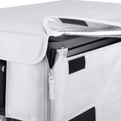 ICECO insulated protective cover on a VL35ProS portable fridge, gray