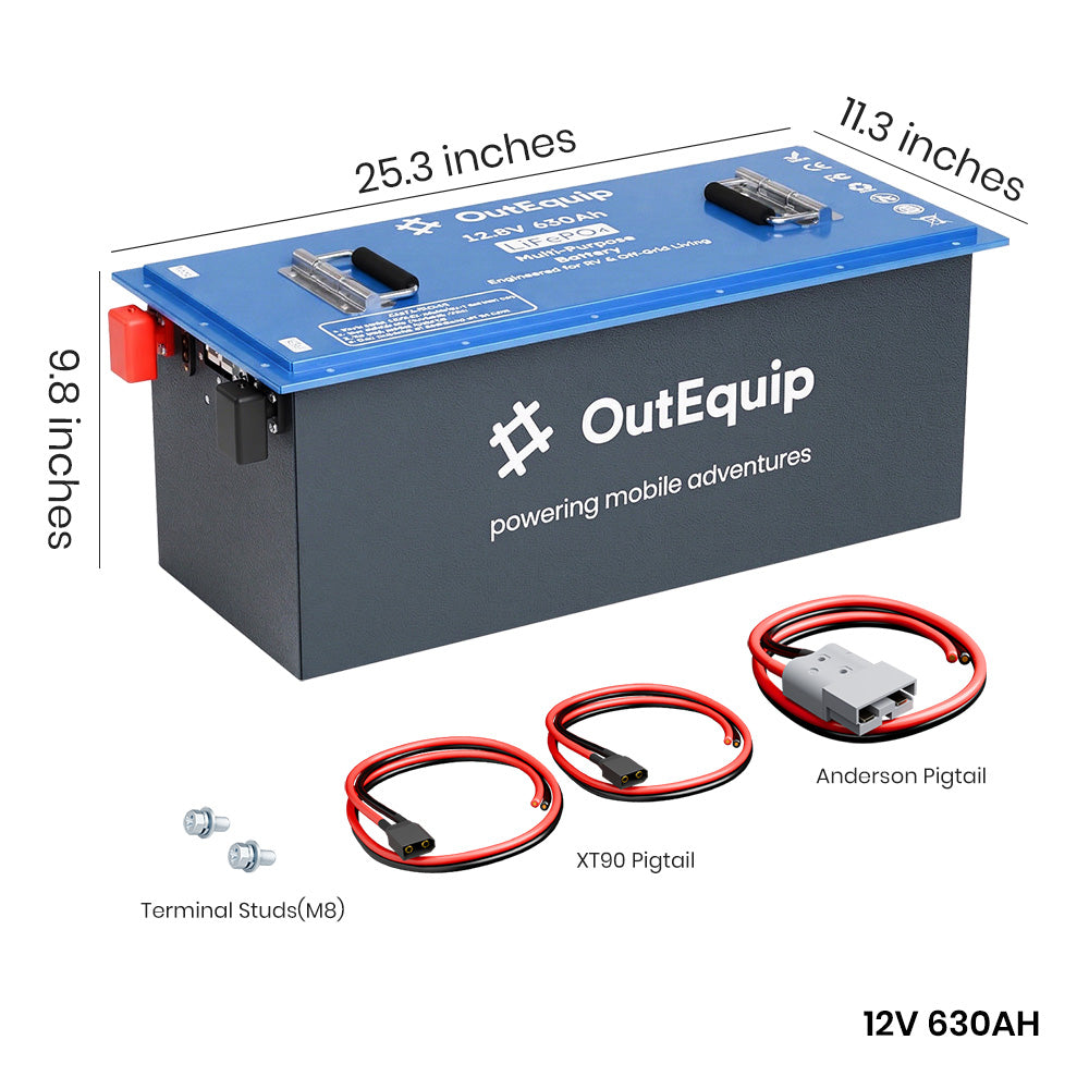 OutEquipPro 12V 630Ah LiFePO4 battery