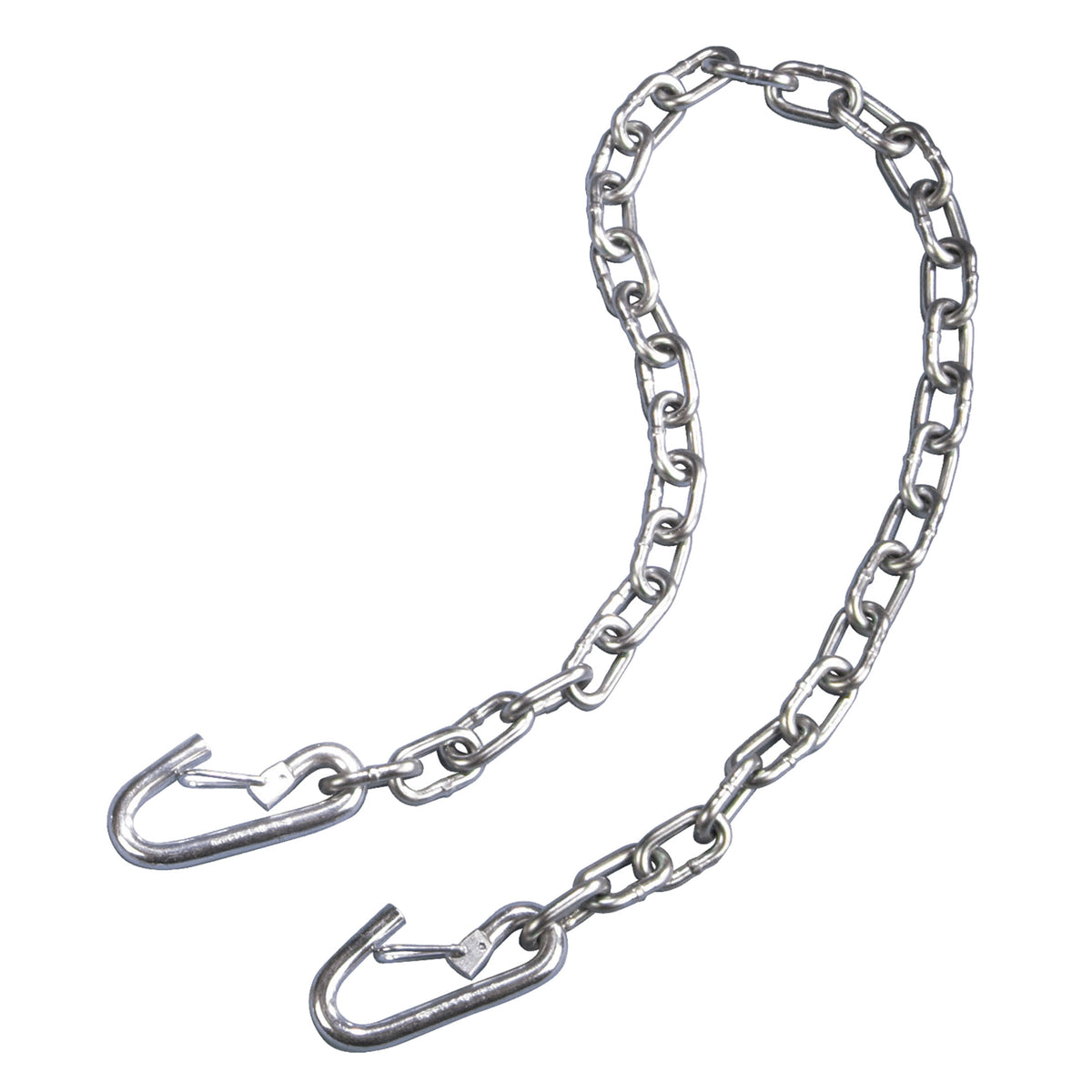 Peerless trailer safety chain 1/4 x 72 with latching S-hooks