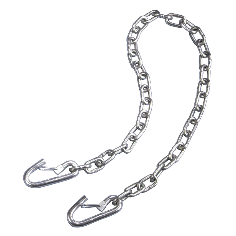 Peerless trailer safety chain 1/4 x 72 with latching S-hooks