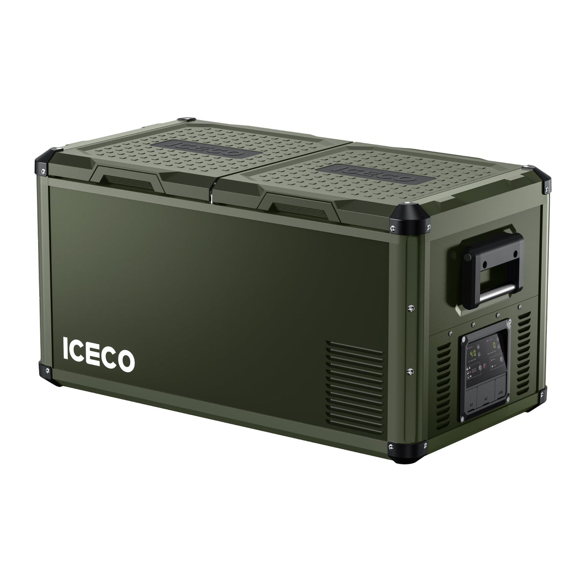 ICECO VL75ProD dual zone portable fridge freezer, black