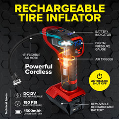 Cordless tire inflator