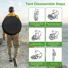 Pop-up camping shower and privacy tent