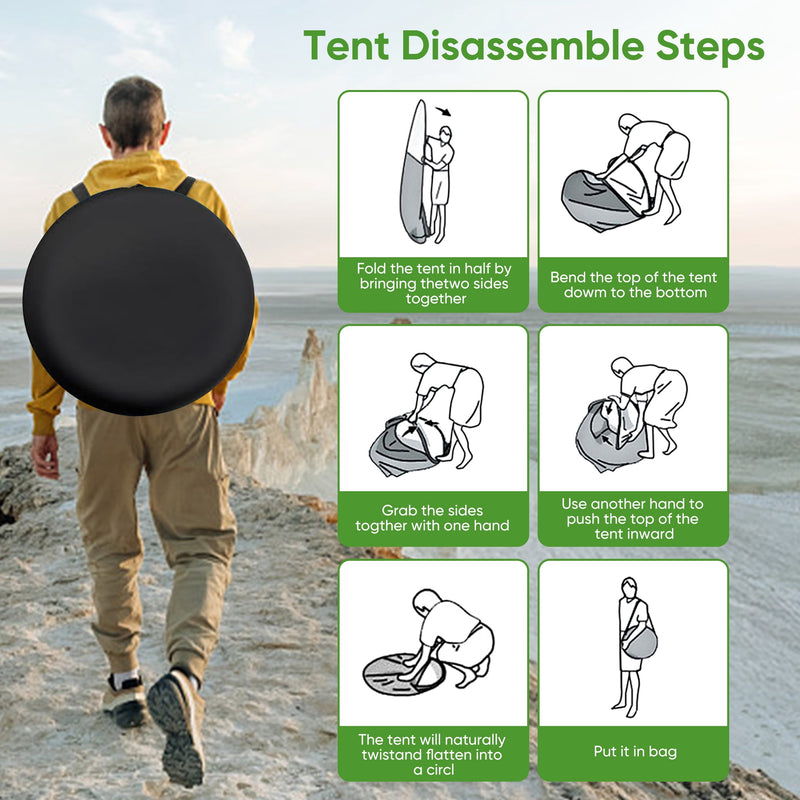 Pop-up camping shower and privacy tent