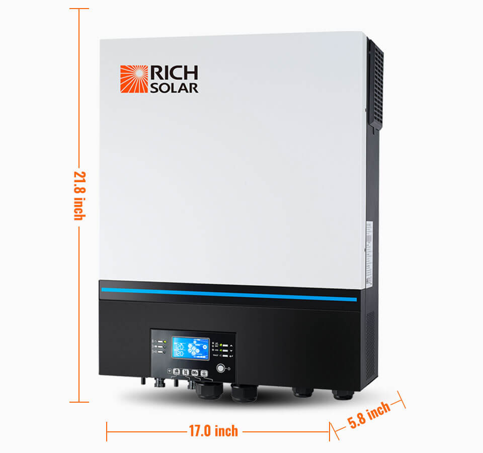 Rich Solar Complete Off-Grid Solar Kit RS-H6548 8000W PV Input 48V 120VAC Output + 6560(16x410) Watt Solar PV [KIT-SR0001]