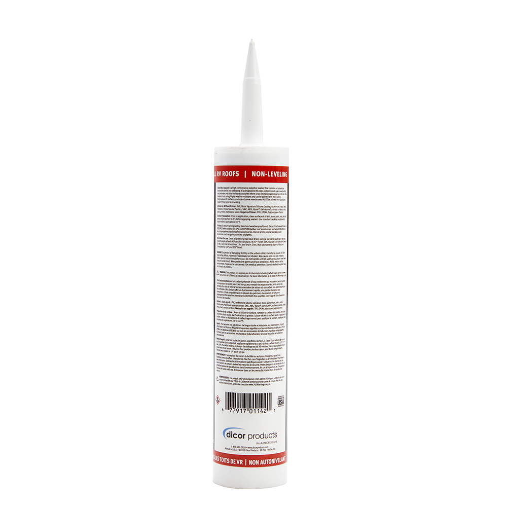 Dicor Non-Leveling Ultra Sealant, White, 10.3 oz Tube - view 2