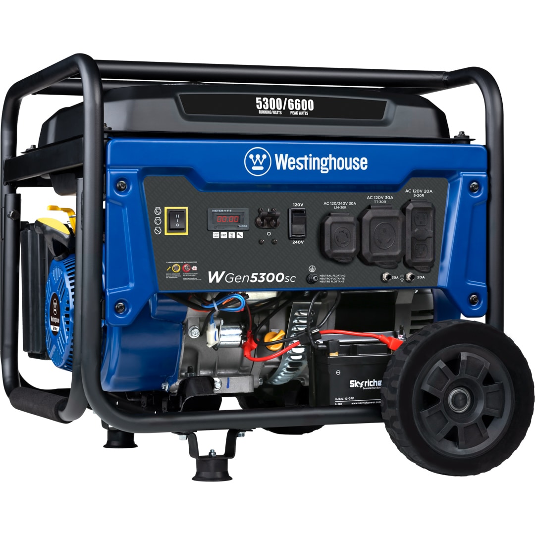 Electric start portable generator