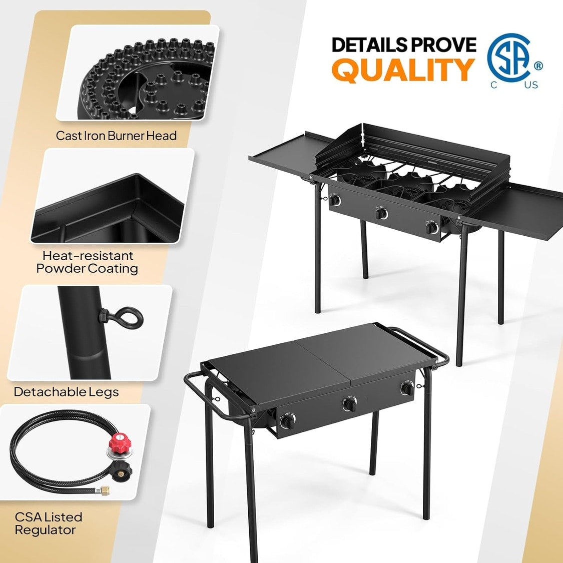 3-burner camp stove