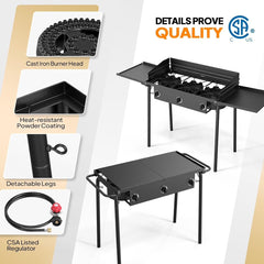 3-burner camp stove