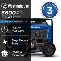 Electric start portable generator