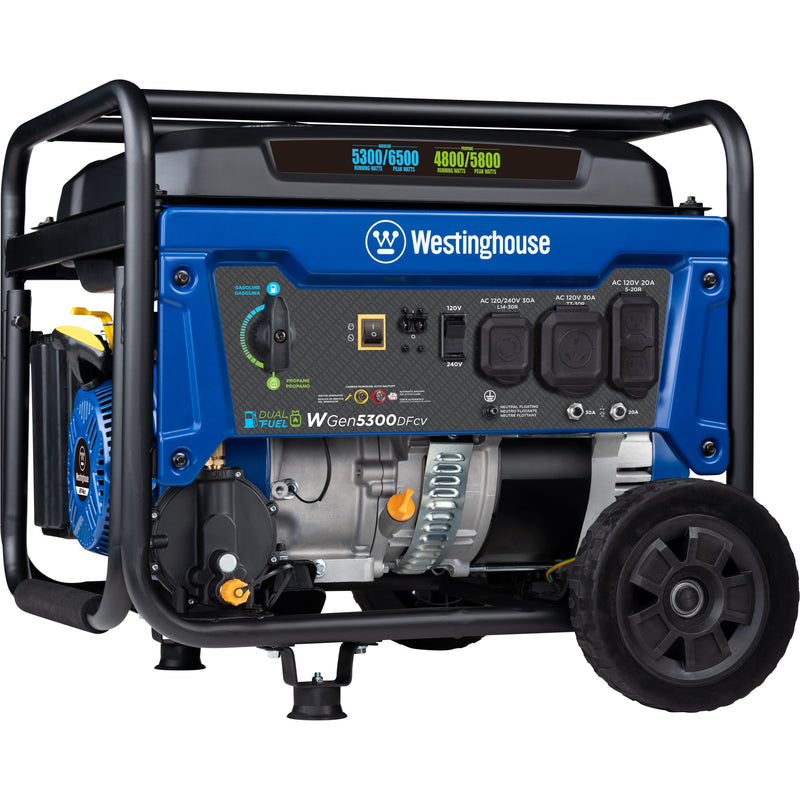 Dual fuel portable generator