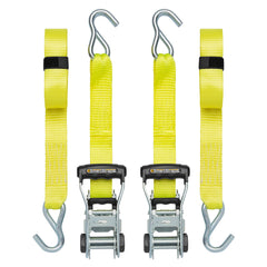 Ratchet straps with J-hooks