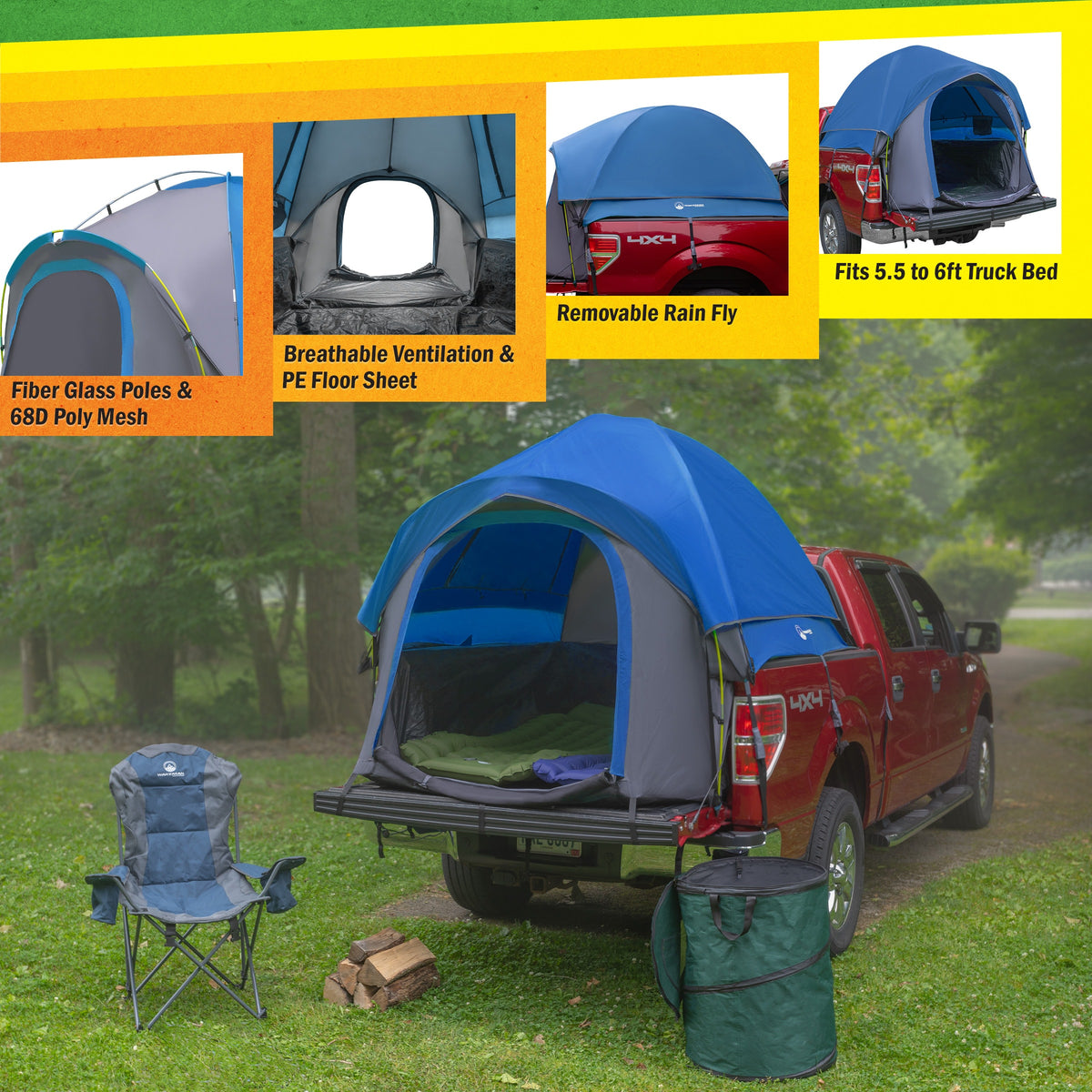 Truck bed tent