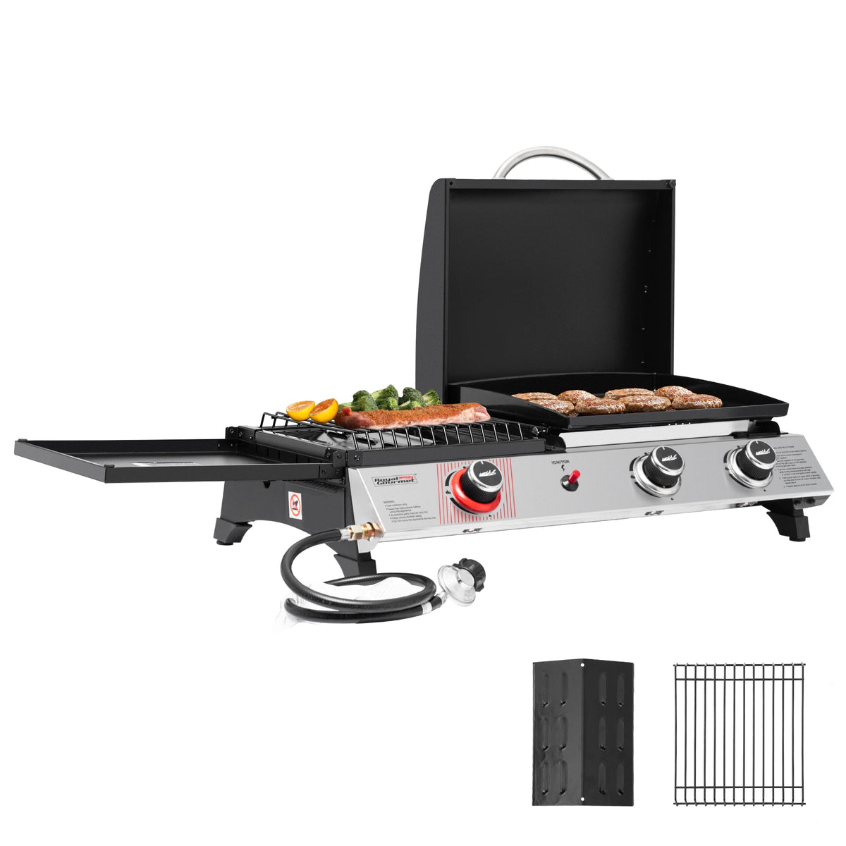 3-in-1 grill griddle combo