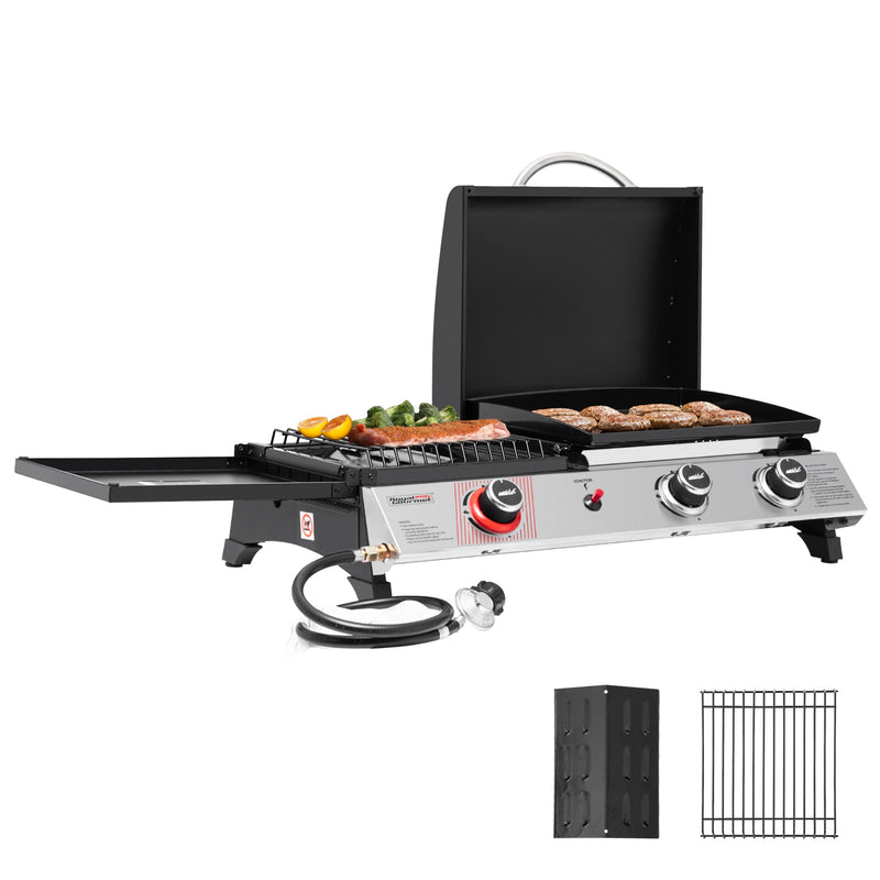 3-in-1 grill griddle combo