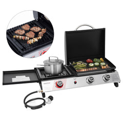 3-in-1 grill griddle combo