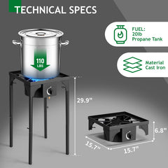 Single-burner camp stove