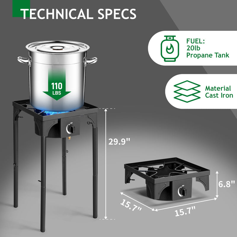 Single-burner camp stove