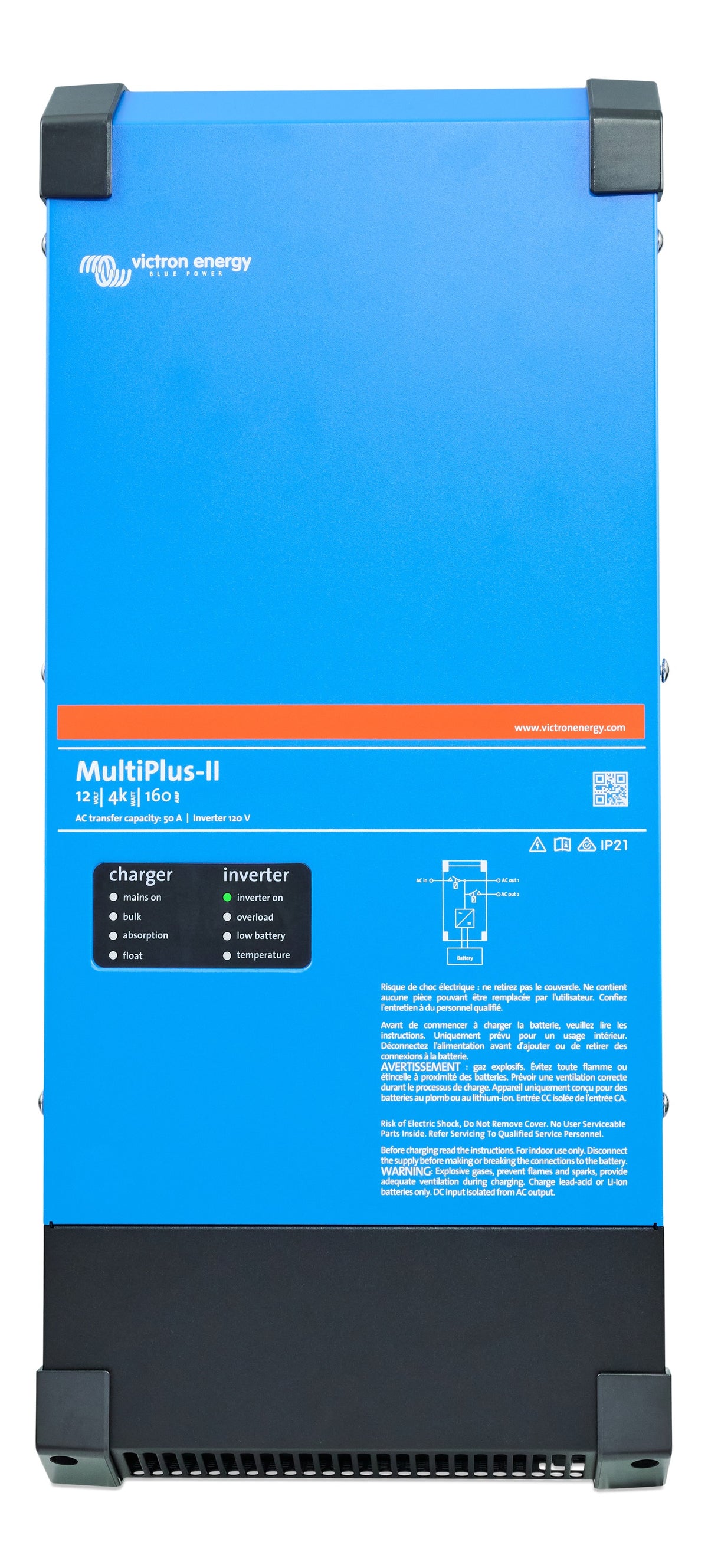 Victron MultiPlus-II Inverter/Charger – 12/4000/160-50 120V (UL 458)