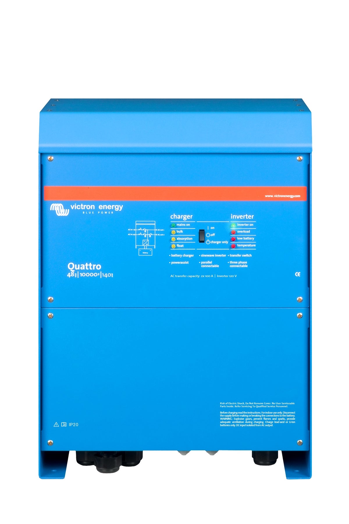 Victron Quattro Inverter/Charger – Quattro 48/10000/140-100/100 120V 50/60Hz VE.Bus