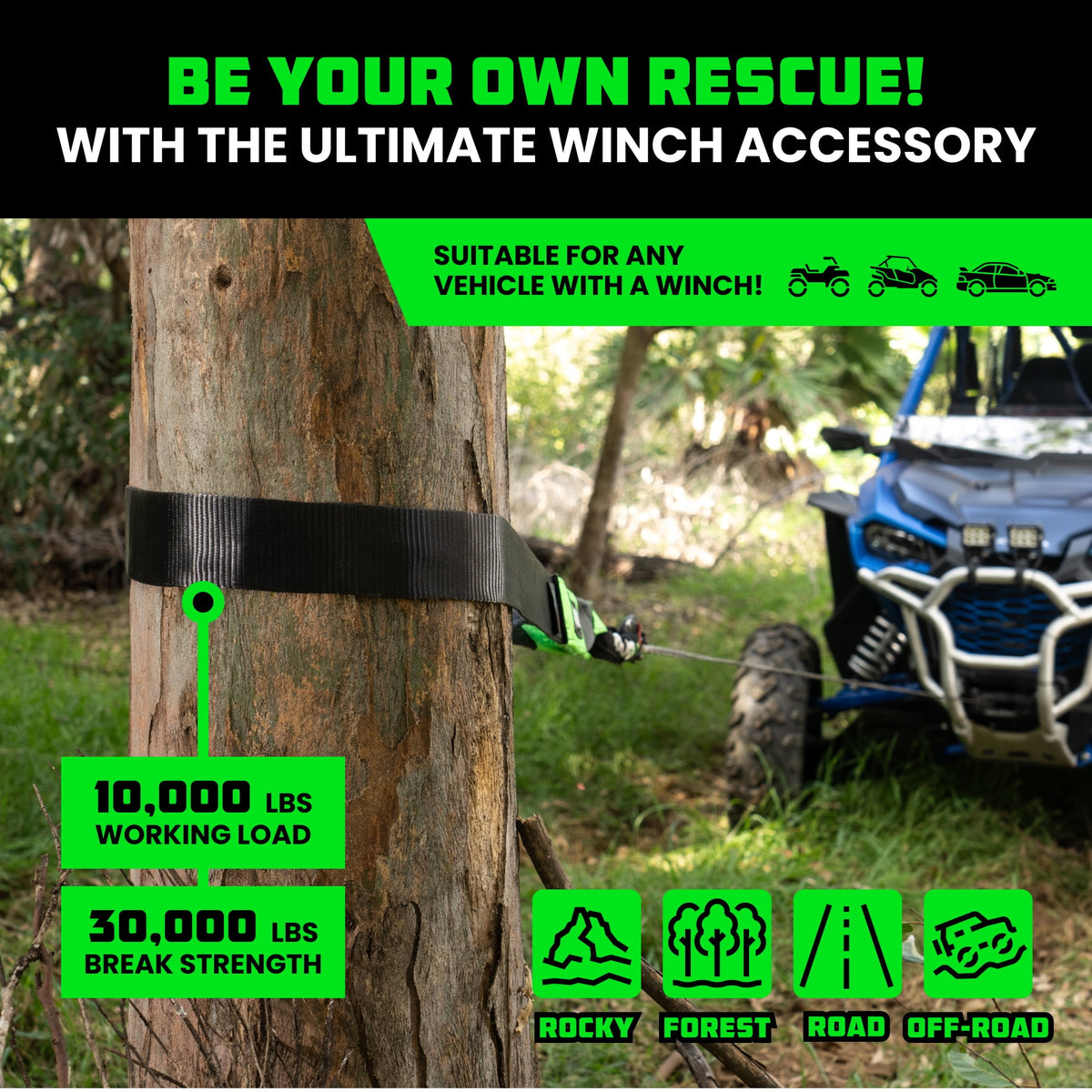 Rhino USA tree saver strap, view 2