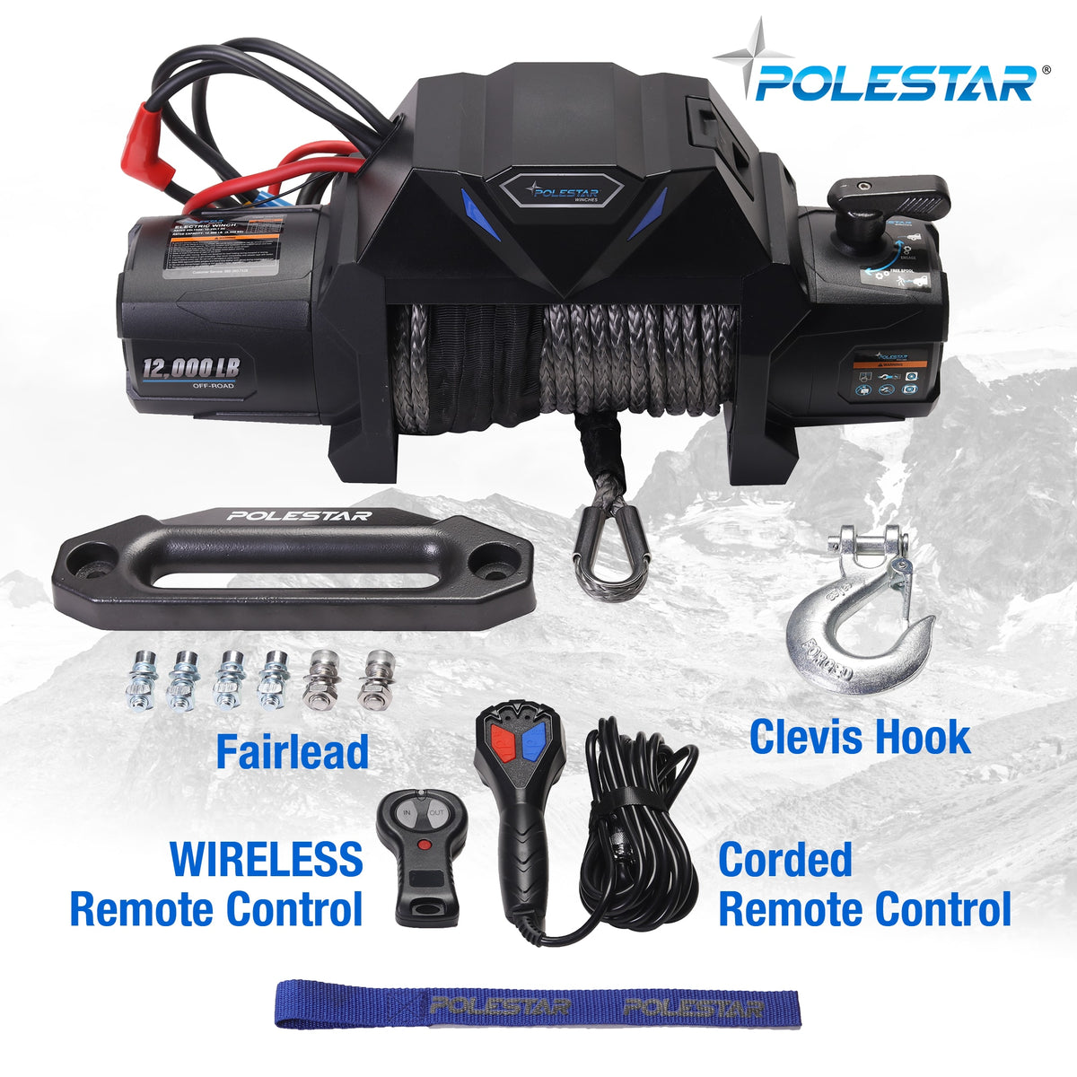 12,000 lb electric winch