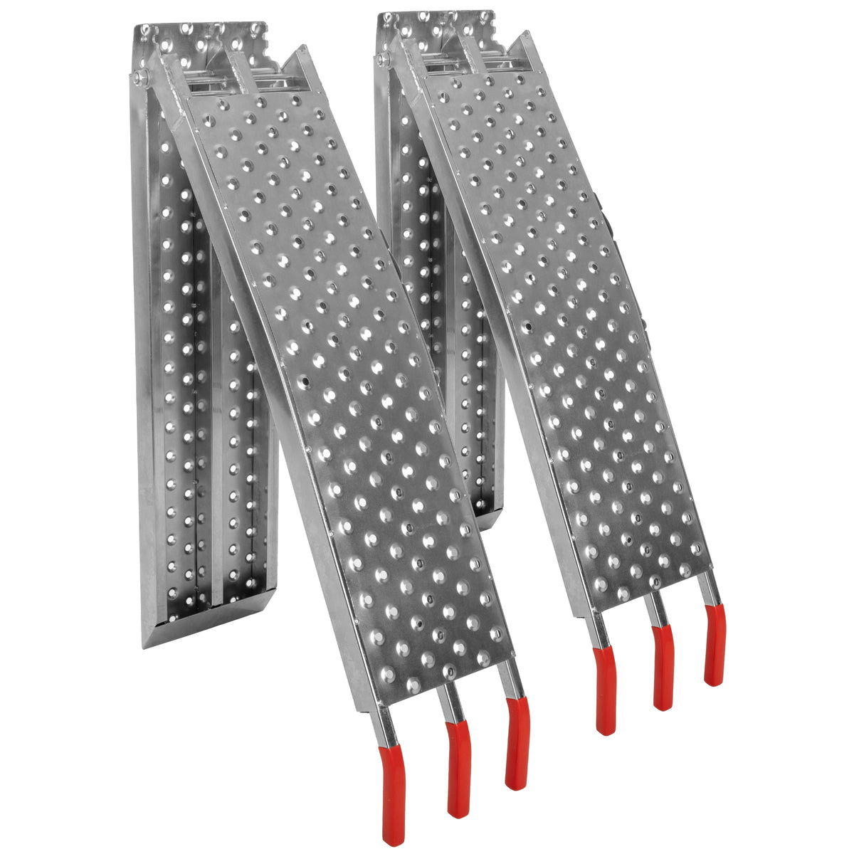 Arched folding loading ramps