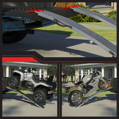 Arched folding loading ramps