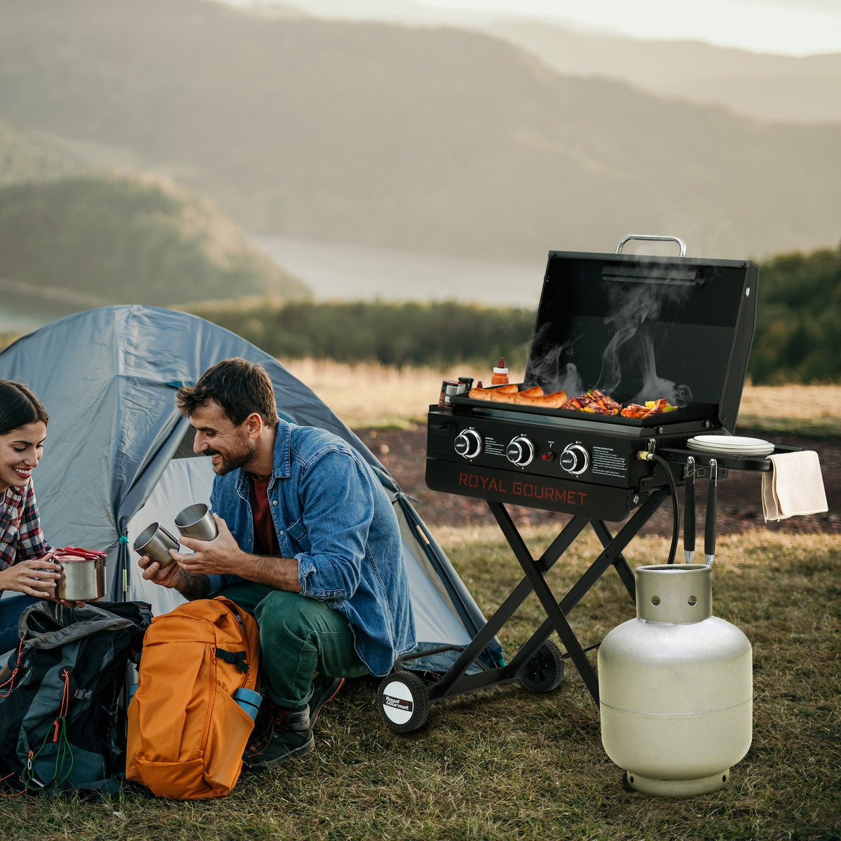 3-burner portable griddle