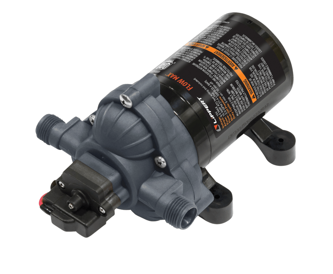 Lippert Flow Max RV Fresh Water Pump, 12V, 3.3 GPM