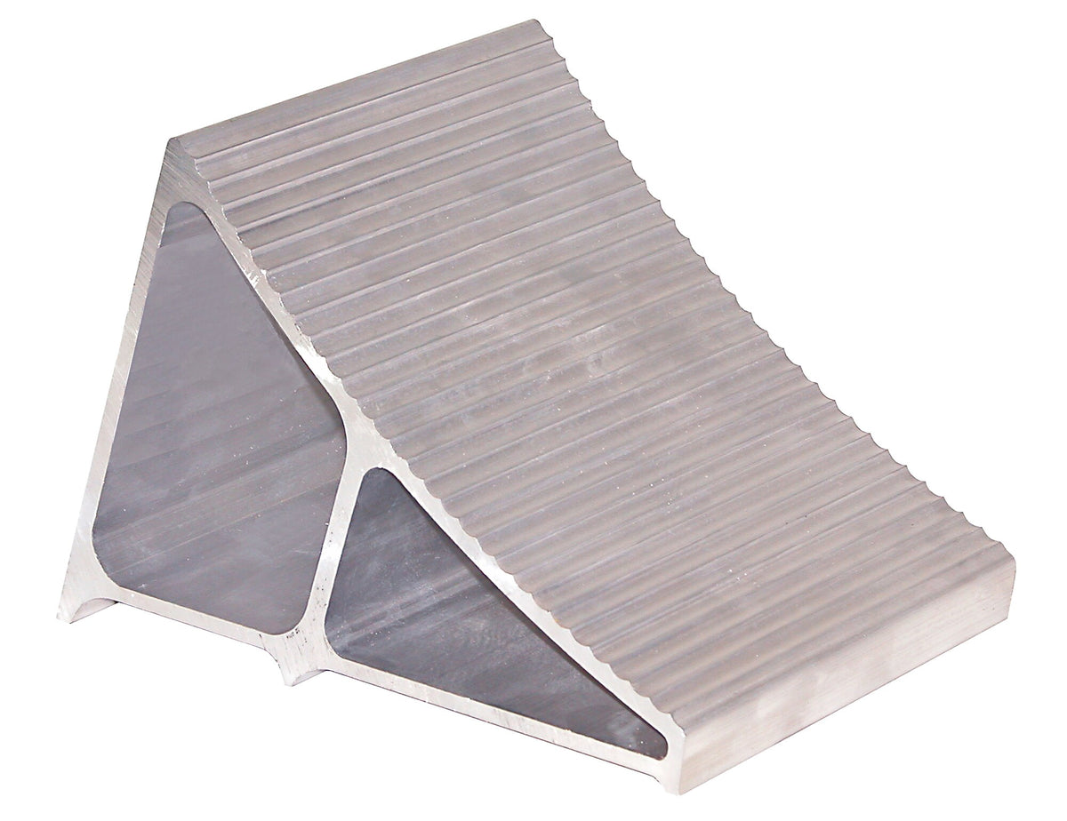 Small aluminum wheel chock