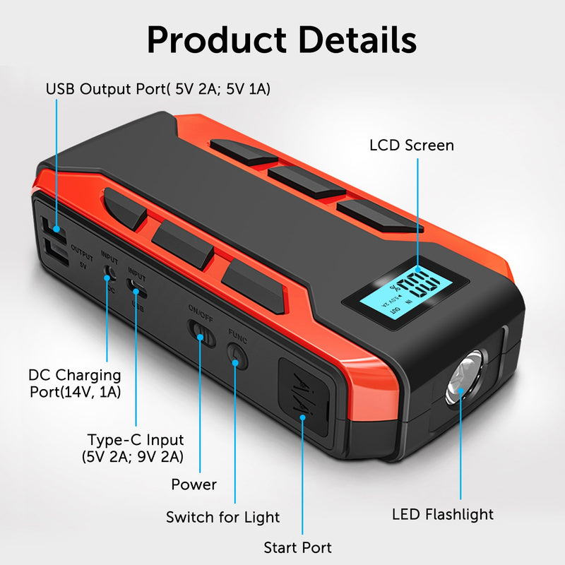 800A jump starter