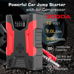 3000A jump starter with compressor