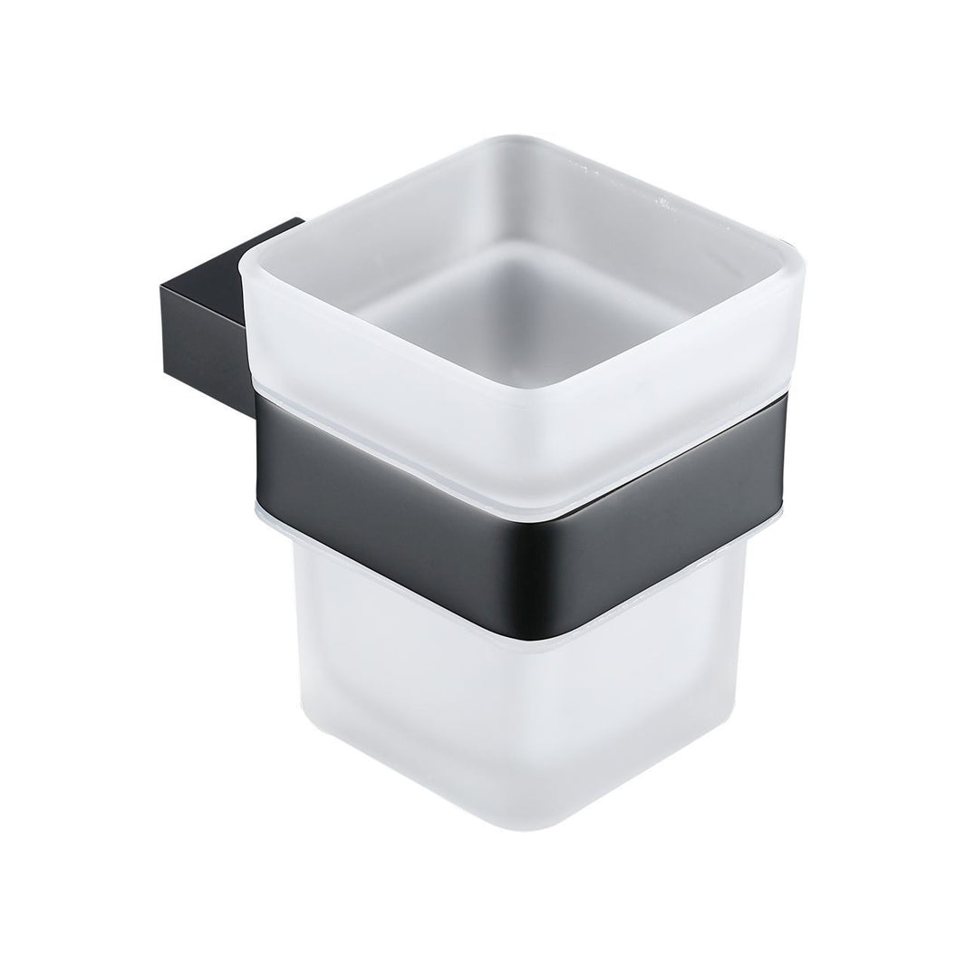Black Series wall mounted bathroom tumbler holder - view 2