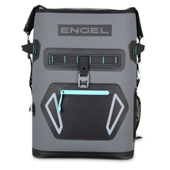 Engel BP25 Roll-Top High-Performance Backpack Cooler, 25 Qt - Dark Gray & SeaFoam