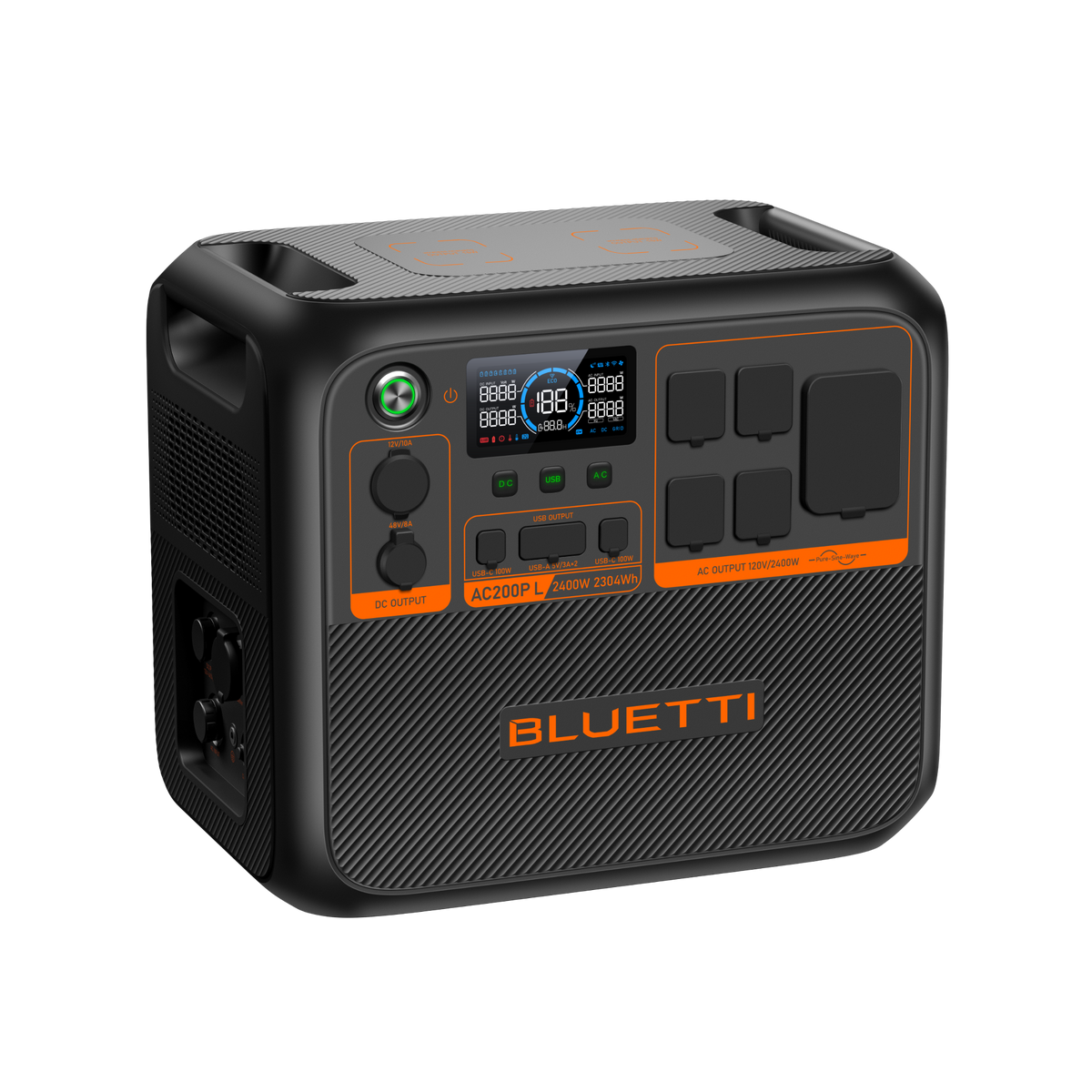 BLUETTI AC200P L portable power station front view