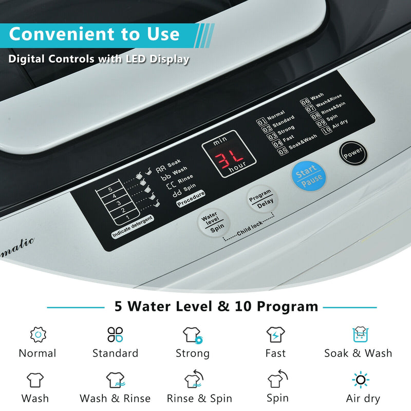 Costway full-automatic washing machine inlet and drain hose