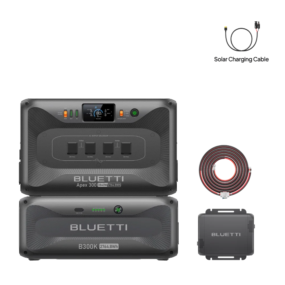 BLUETTI Apex 300 with B300K battery and Charger 1 alternator charger