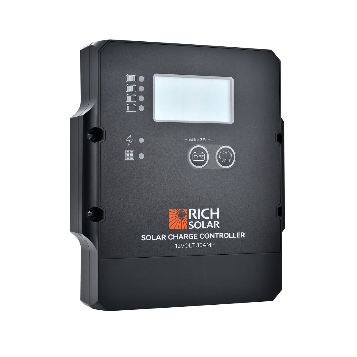 Rich Solar 30 Amp PWM Solar Charge Controller 12V 30A PWM Controller for RVs, Trailers, Campers, Vans, Boats, Off-Grid