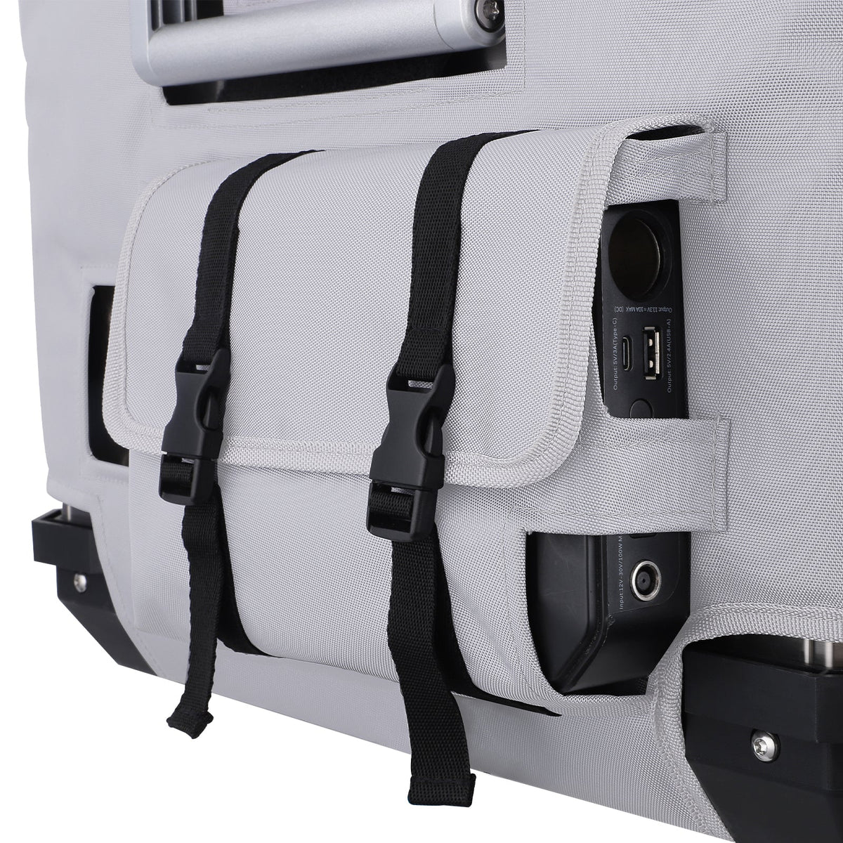 ICECO APL55 insulated protective cover on an APL55 portable fridge, gray