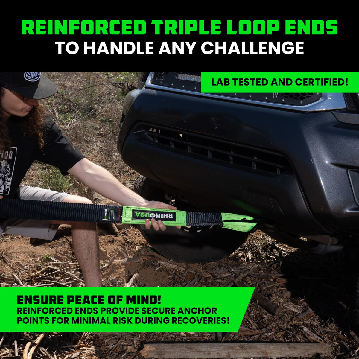 Rhino USA recovery tow strap, view 2